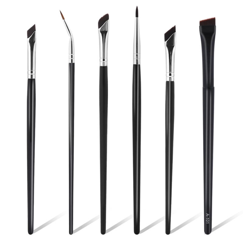 SLIVERDEW Angled Eyeliner Brush Set, 6 Pcs Eyebrow Makeup Brush set