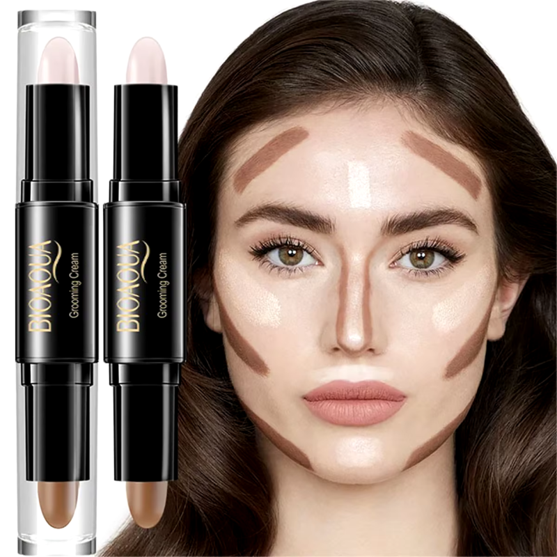 BIOAOUA Double Head Contour Face Foundation Concealer Pen Long Lasting Dark Circles Corrector - Image 2