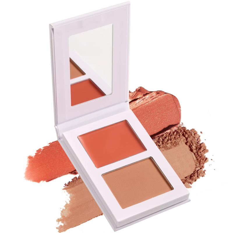 BEUSELF Coral Highly Pigmented Powder Cream Dewy Finish Duo Blush (07#)