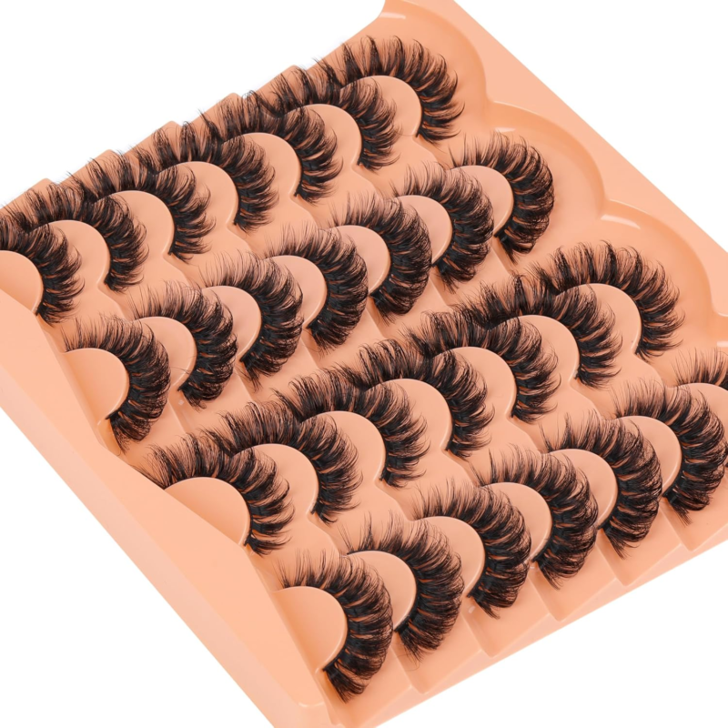 Fluffy d Curl Cat Eyelashes 6D Volume, 14 Pairs Pack - Image 4