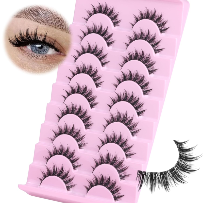 ALPHONSE Manga Wispy 3D Natural Spiky Fake Eye Lashes Anime