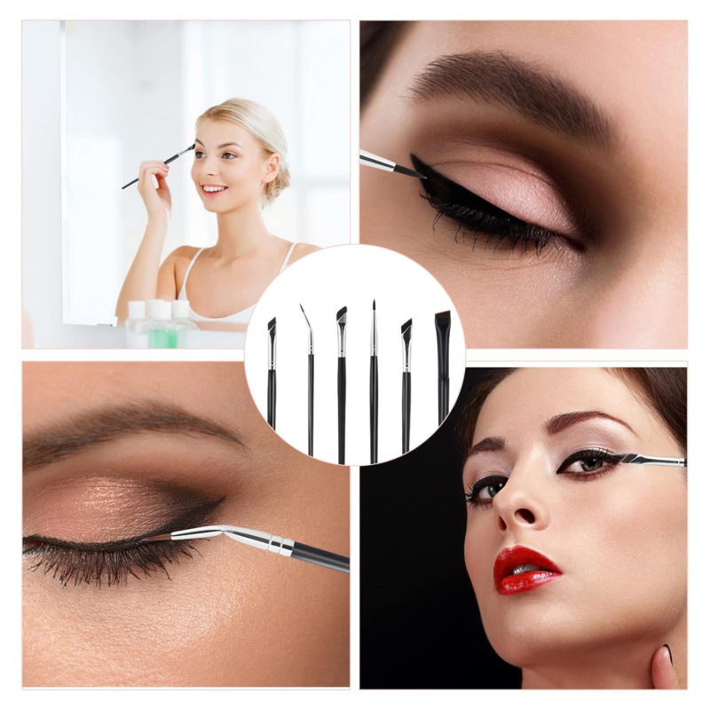 SLIVERDEW Angled Eyeliner Brush Set, 6 Pcs Eyebrow Makeup Brush set - Image 2