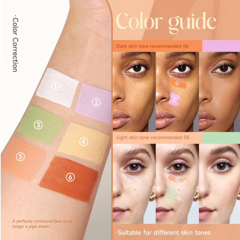 DEROL Face Concealer Foundation Color Corrector - Image 3