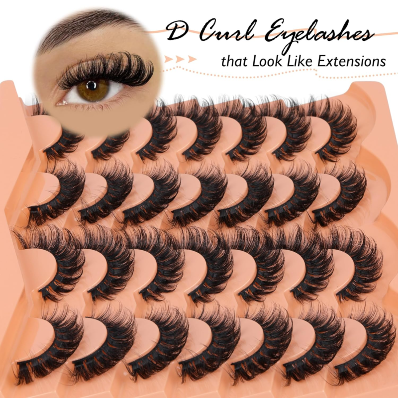 Fluffy d Curl Cat Eyelashes 6D Volume, 14 Pairs Pack - Image 3