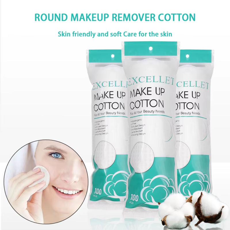 KLIMONLA100Pcs/Pack Facial Make up/Nail Polish Remover Cosmetic Cotton Pads