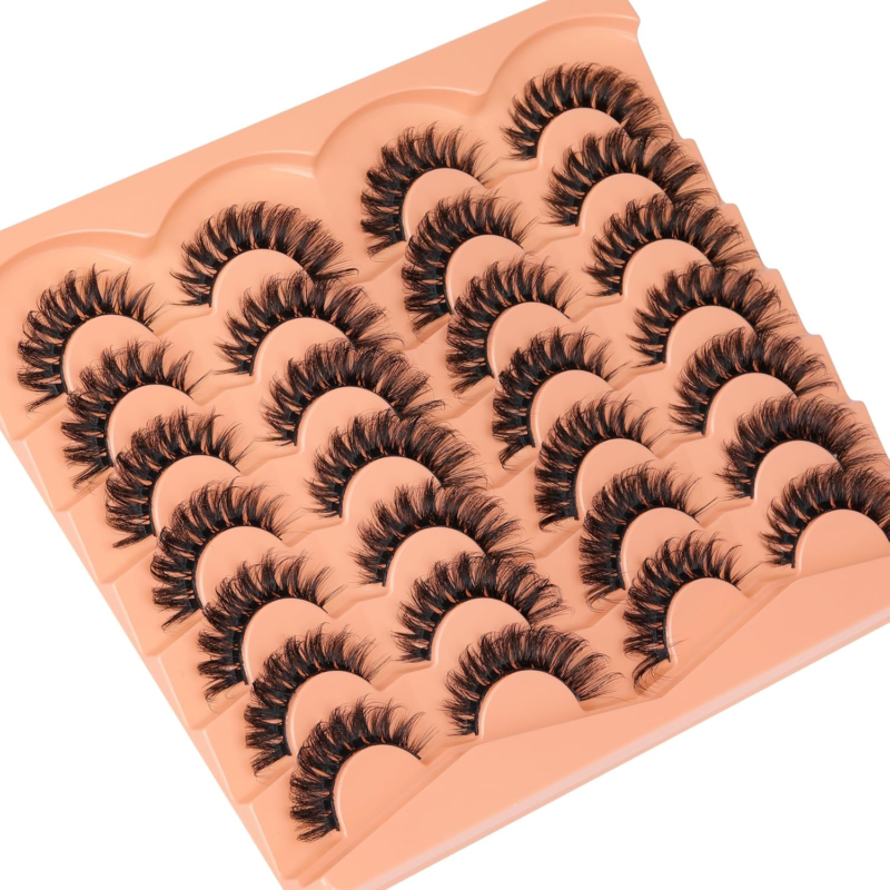 Fluffy d Curl Cat Eyelashes 6D Volume, 14 Pairs Pack - Image 7