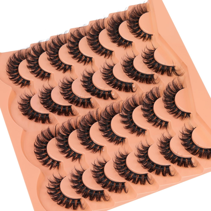 Fluffy d Curl Cat Eyelashes 6D Volume, 14 Pairs Pack - Image 5