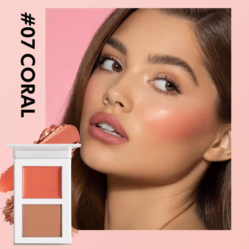 BEUSELF Coral Highly Pigmented Powder Cream Dewy Finish Duo Blush (07#) - Image 2