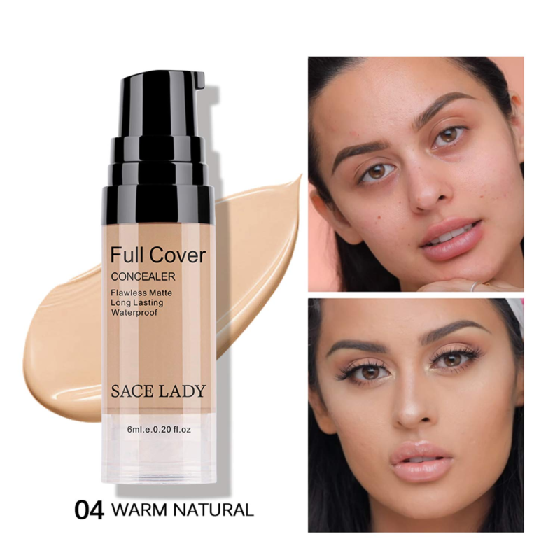 Pro Full Cover Liquid Concealer, Waterproof Smooth Matte Flawless Finish Creamy Concealer Foundation Corrector for Eye Dark Circles Spots Face Concealer Makeup Base, 6Ml/0.20Fl Oz - Image 2