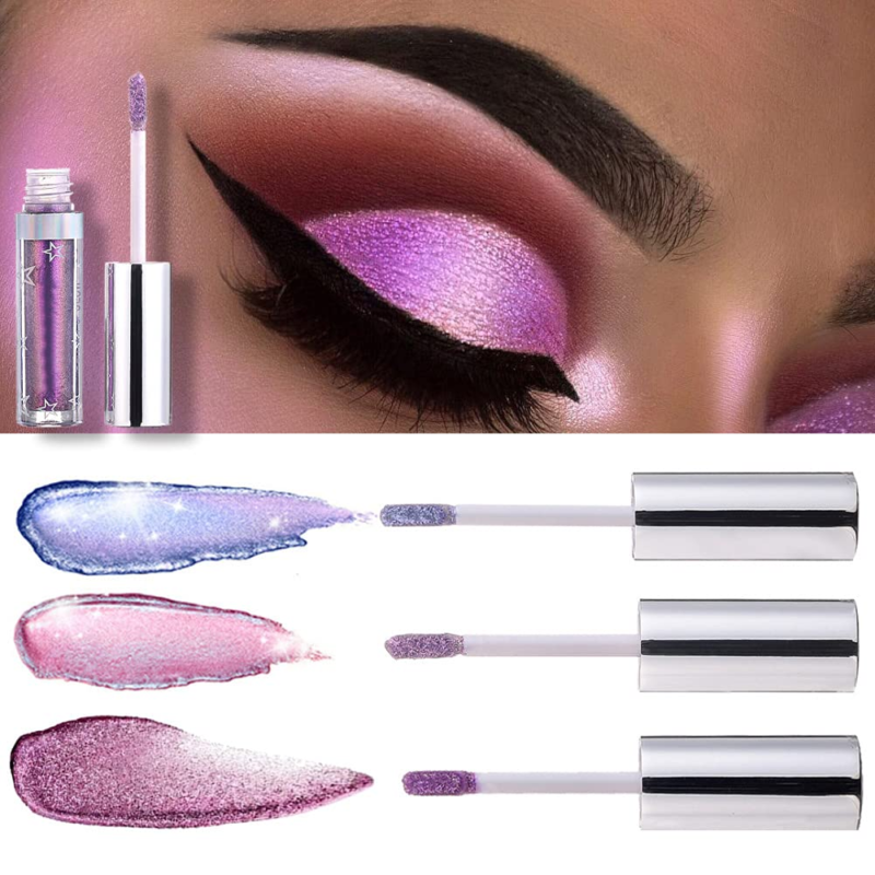 ROPALIA12 Color Set Sparkling Glitter Liquid Eyeshadow -Diamonds Phantom Color Water-Based Waterproof