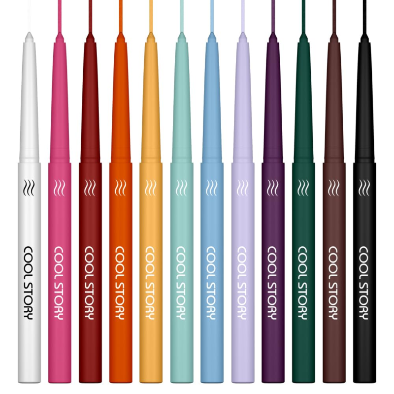 KIMIEYE Matte Eyeliner Set, 12 Colors Retractable Gel