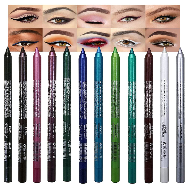 EVPCT 12Pcs Color Gel Glitter Eyeliner Pencils Set - Image 2