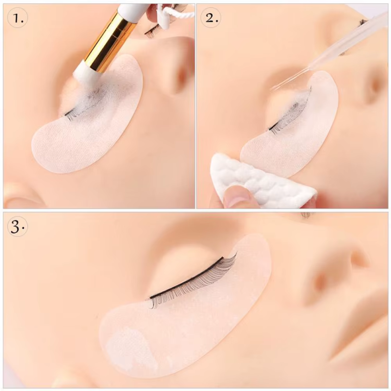 ACOLEHUMA Eyelash Removal Cleaning Kit & Reusable Microfiber Pad - Image 2