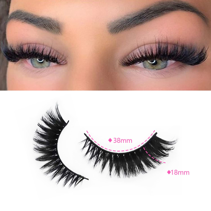 TIKILEY 15Mm Short Mink Fox Eye Lashes Sets Pack