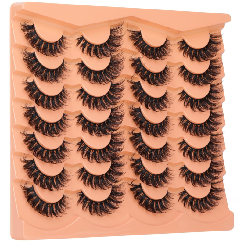 Fluffy d Curl Cat Eyelashes 6D Volume, 14 Pairs Pack - Image 6