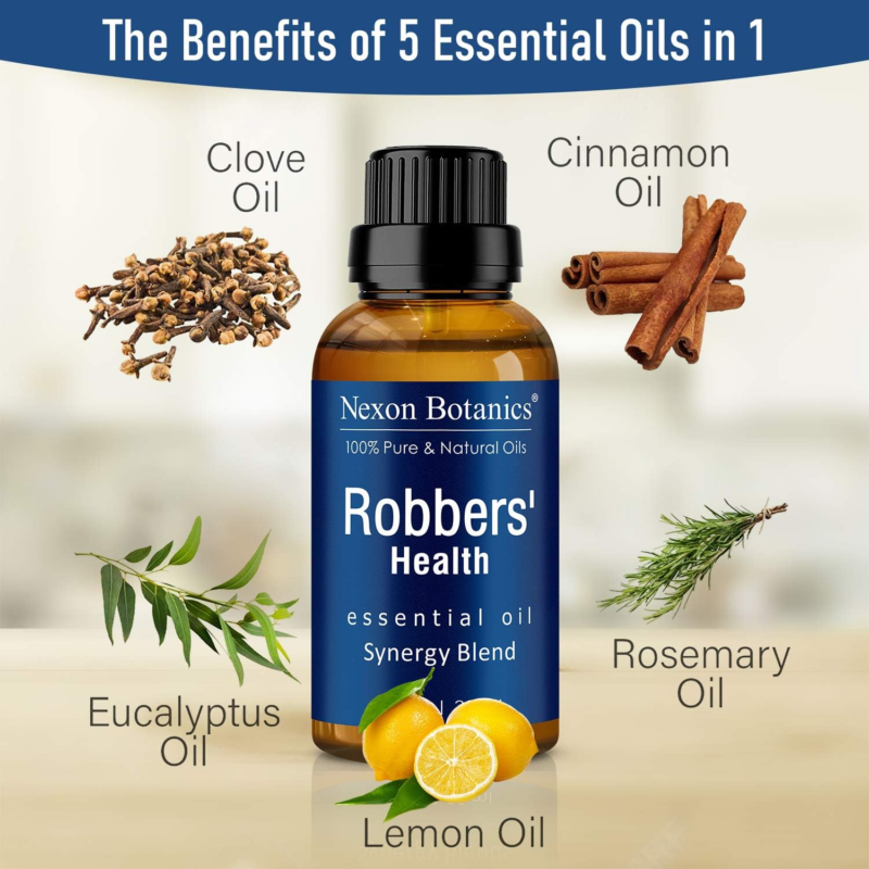 NEXON BOTANICS Robbers' Health Essential Oil Blend Immunity Boosting Thieves Oil - Image 2