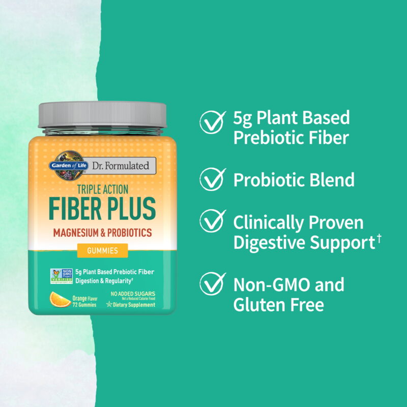 Fiber plus Digestive, Gut Constipation Relief with Magnesium and Probiotics - Image 3