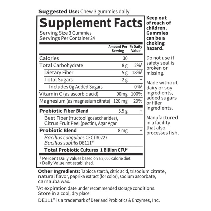Fiber plus Digestive, Gut Constipation Relief with Magnesium and Probiotics - Image 5