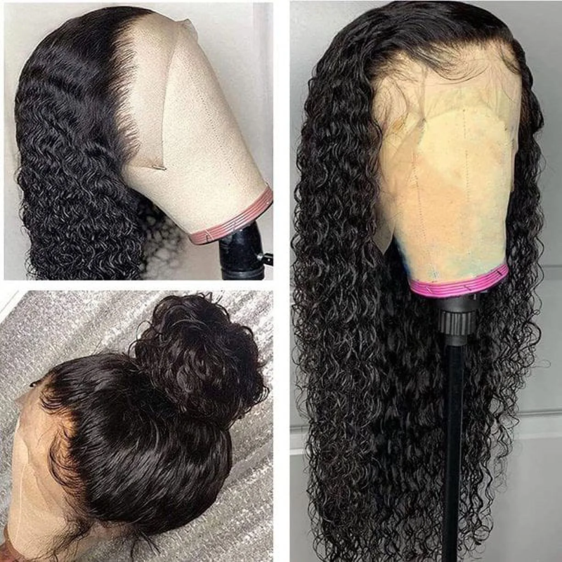 Brazilian Human Hair Water Wave HD Front Lace Wig18 Inch - Image 2