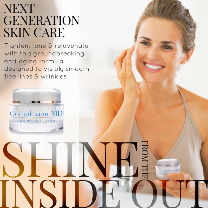 COMPLEXION MD Advanced Anti-Wrinkle Face Moisturizer– Clinically Tested Multi-Peptide with Hyaluronic Acid - Image 2