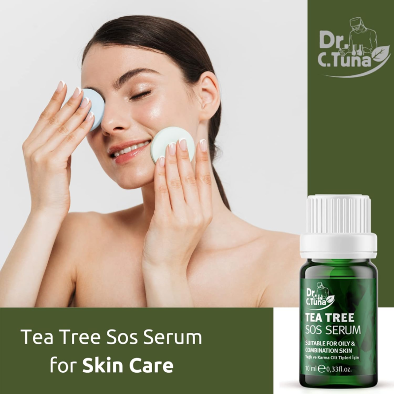 TEA TREE Tuna Natural Skin Care Serum Spot Treatment Targets Redness, Bumps, Acne, Dry Itchy Skin, Repairs, and Hydrates - Image 2