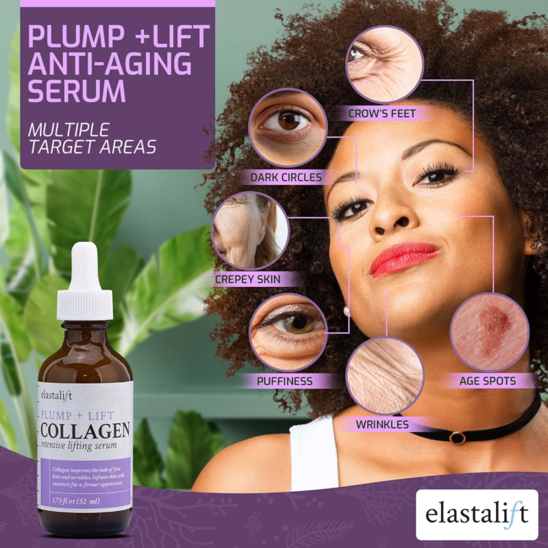 ELASTALIFT Anti-Wrinkle Collagen Face Serum Skin Tightening, Lift, Plump, & Firm Sagging Skin - Image 3