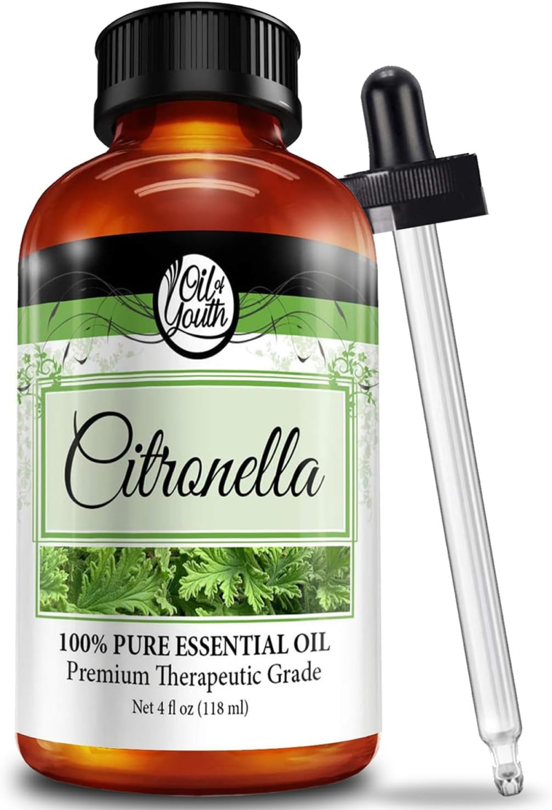 OIL OF YOUTH Citronella Essential Oil – Therapeutic Grade for Aromatherapy, Diffuser