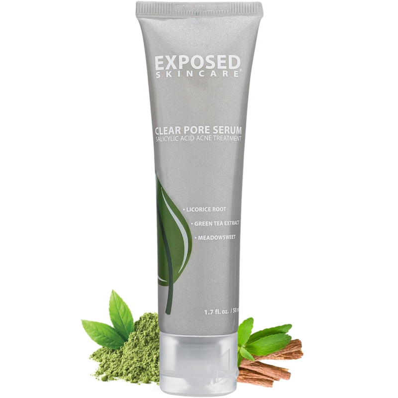 EXPOSED SKIN CARE Clear Pore Serum - Green Tea, Licorice Root, Salicylic Acid Formula