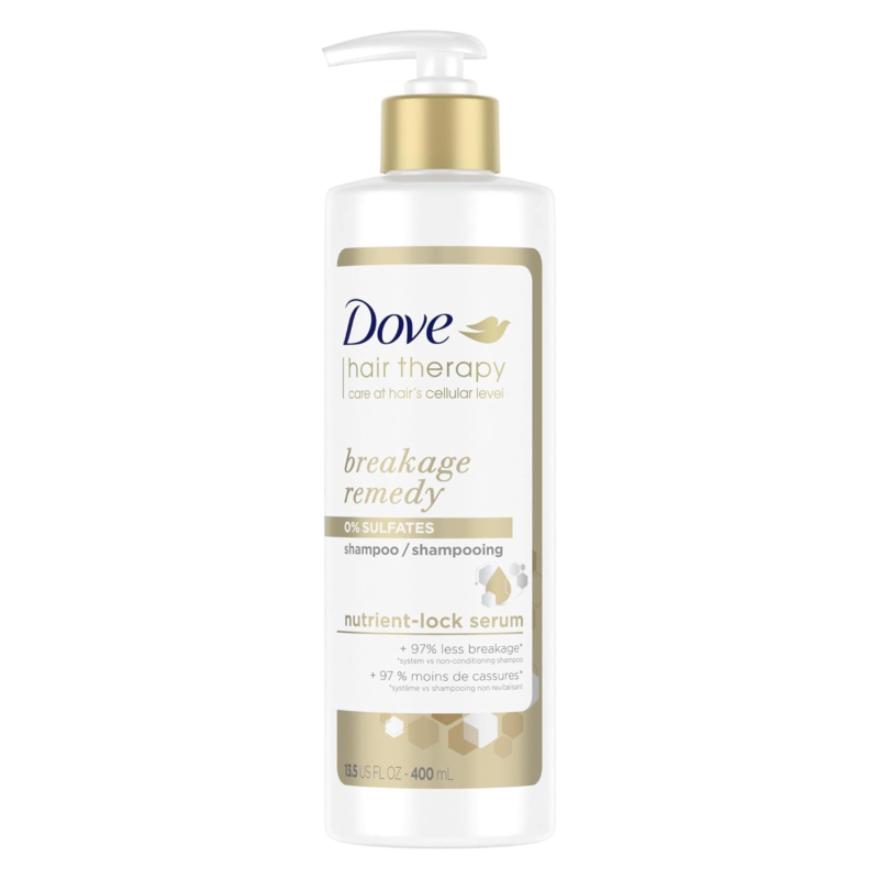 DOVE Hair Therapy Shampoo for Damaged Hair Breakage Remedy with Nutrient