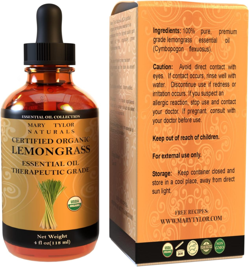 MARY TYLOR NATURALS Organic Lemongrass Essential Oil - Image 2