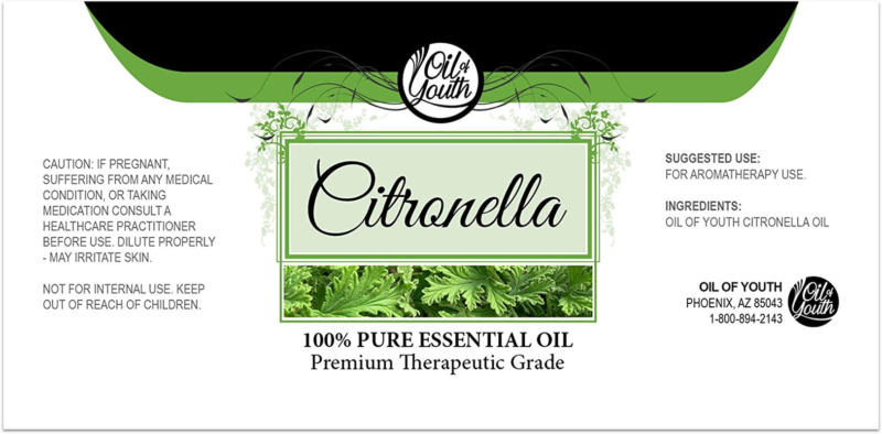 OIL OF YOUTH Citronella Essential Oil – Therapeutic Grade for Aromatherapy, Diffuser - Image 2