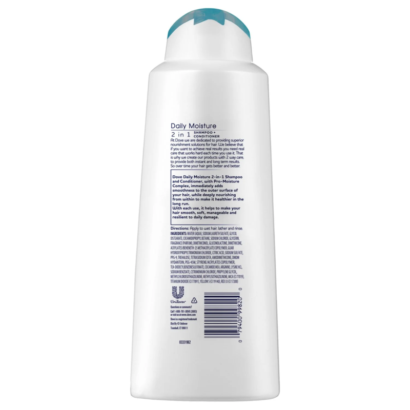 DOVE Nutritive Solutions Daily Moisture 2-In-1 Shampoo and Conditioner - Image 2