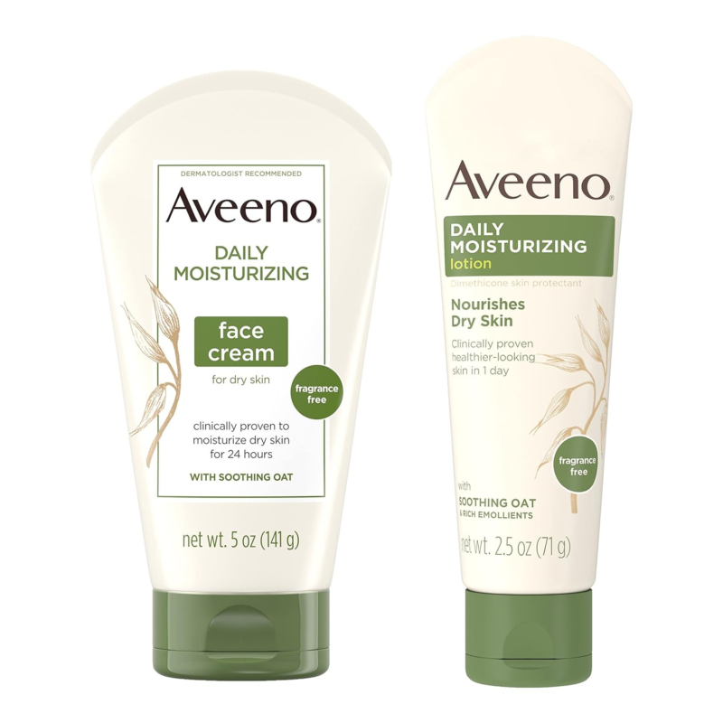 AVEENO Daily Moisturizing Fragrance-Free Face & Neck Cream, Oat Moisturizer for Dry Skin