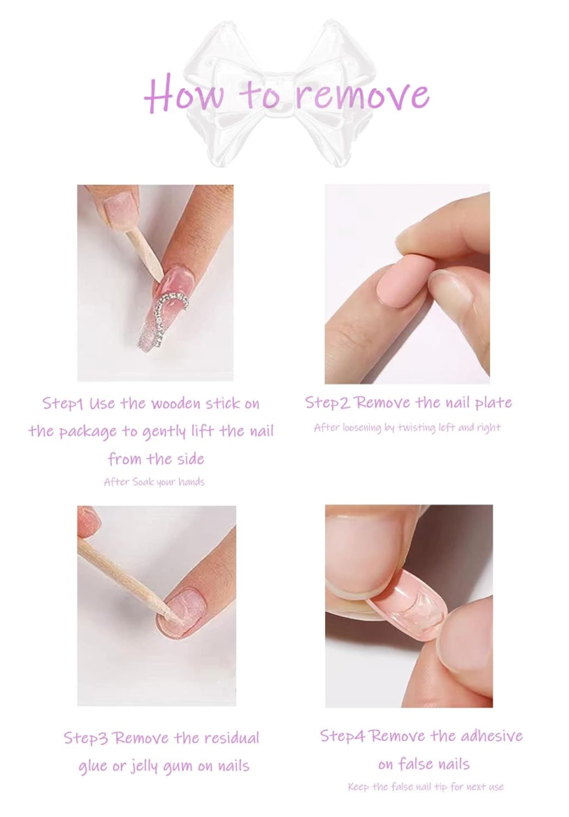MABKJLF Short Square Press on French Tip Full Cover Dark Blue Swirl Designs Acrylic Artificial Nails 24Pcs - Image 2