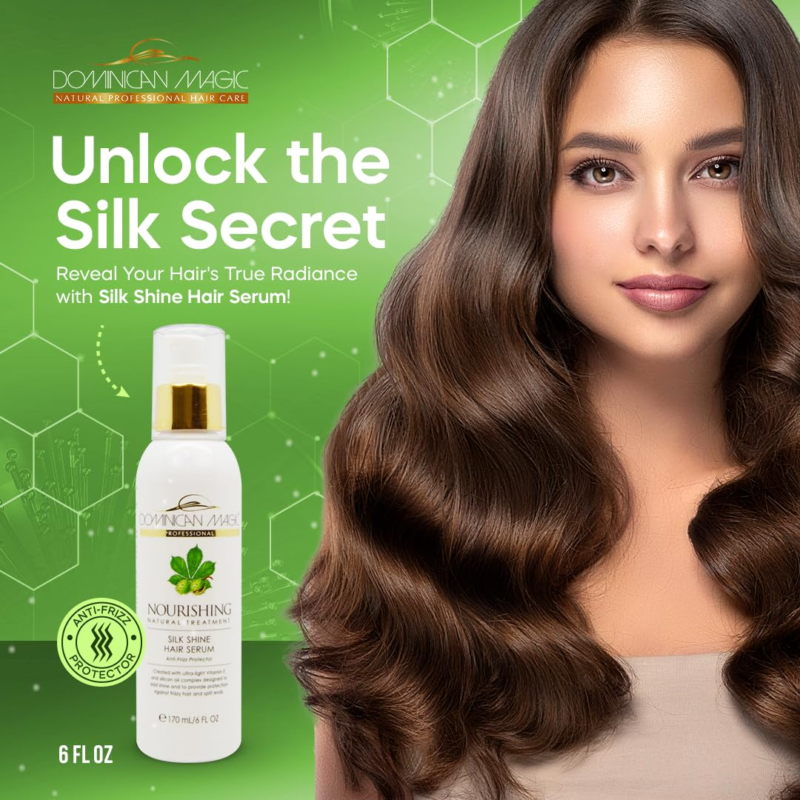DOMINICAN MAGIC Nourishing Hair Styling, Anti-Frizz & Hydrating Hair Serum Treatment for Dry Frizzy Hair - Image 2