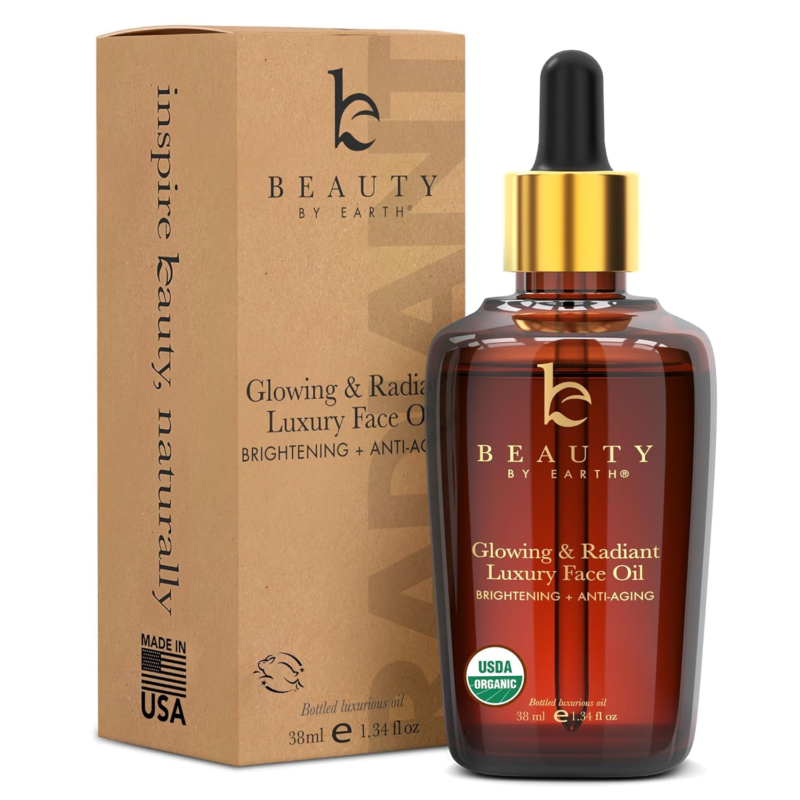 BEAUTY BY EARTH Natural Ingredients Brightens & Smooths Fine Lines & Wrinkles Facial Oil