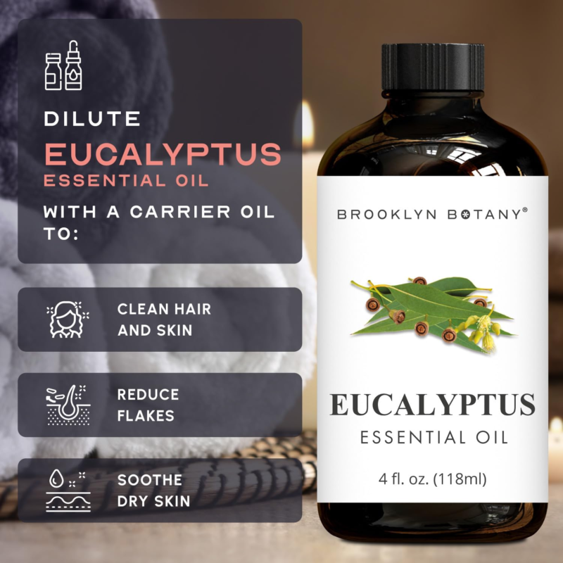 BROOKLYN BOTANY Eucalyptus Essential Oil Pure and Natural for Aromatherapy and Diffuser - Image 2
