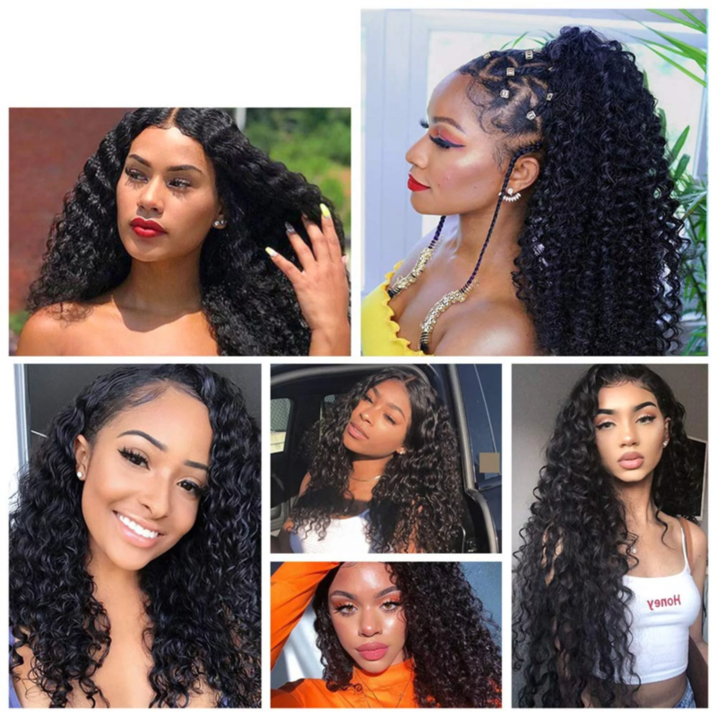 Brazilian Human Hair Water Wave HD Front Lace Wig18 Inch - Image 6