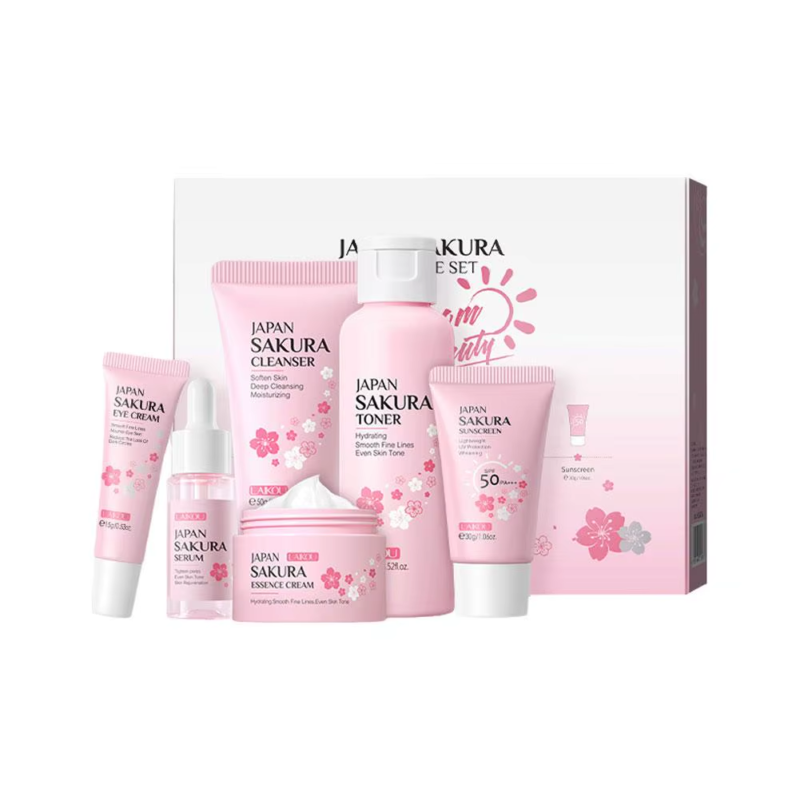 LAIKOU 6Pcs/Lot Sakura Skin Care Sets