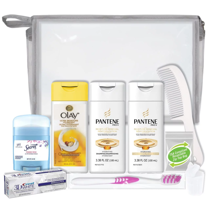 OLAY 10-Piece Deluxe Kit with Travel Size TSA Compliant Essentials