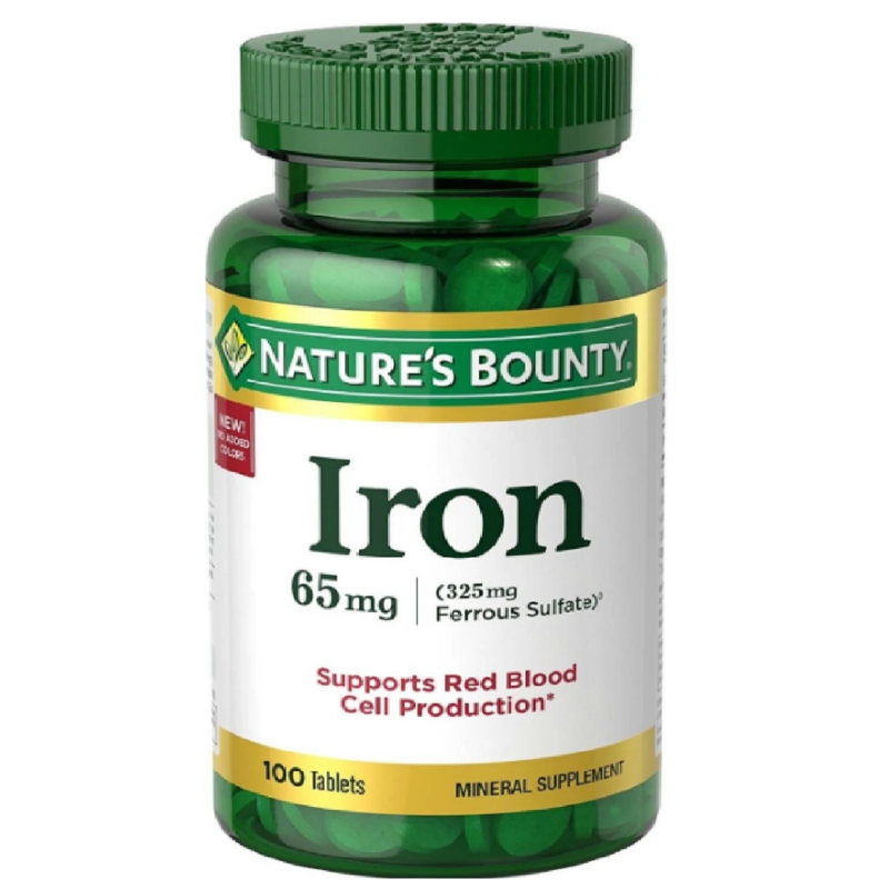 NATURE'S BOUNTY Iron Red Blood Cell Production 65Mg Mineral Supplement
