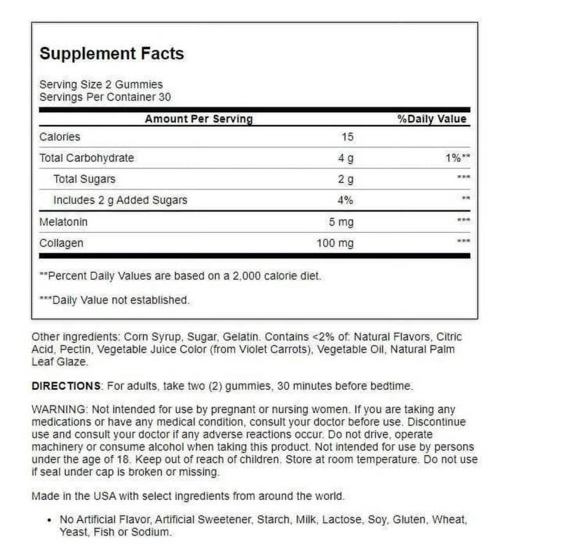Optimal Solutions Gorgeous Sleep, with Melatonin & Collagen - Image 2