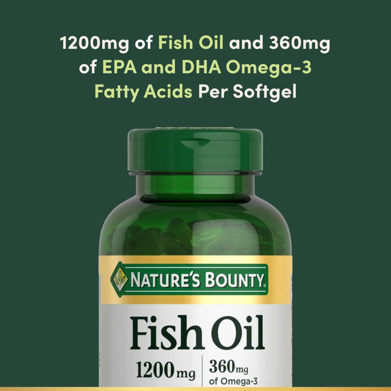 NATURE'S BOUNTY Omega-3 Fish Oil, Supports Heart Health - Image 3