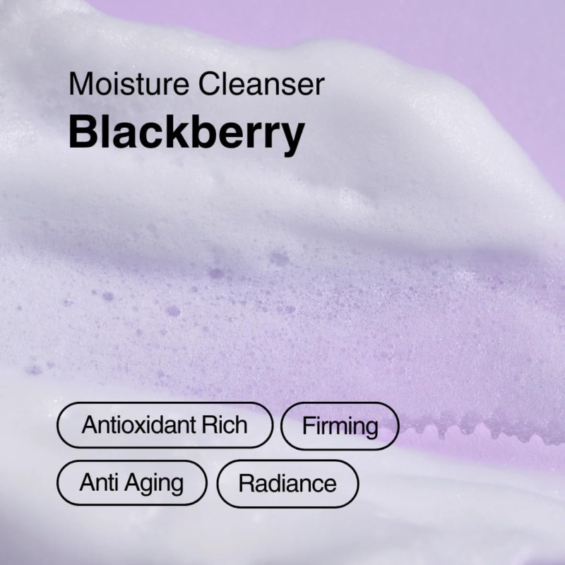 Foaming Daily Face Wash Skincare with Hyaluronic Acid-Blackberry Moisture Cleanser - Image 3