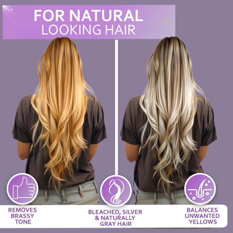 Purple Conditioner for Blonde Hair - Sulfate and Paraben Free Toner - Image 2