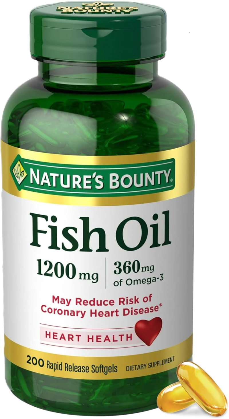NATURE'S BOUNTY Omega-3 Fish Oil, Supports Heart Health