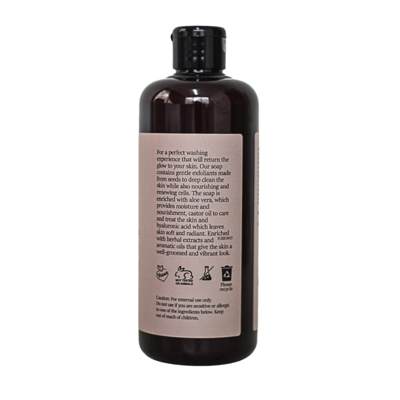 Apricot Seed Organic Body Peeling Cleanser, Hyaluronic Acid & Aloe Vera Formula - Image 3